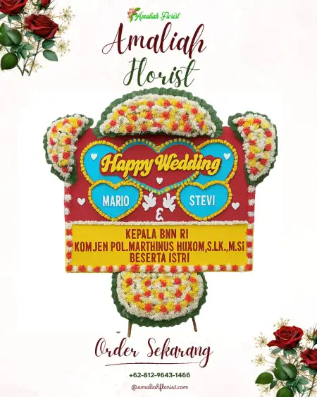 Papan Bunga Pernikahan Seludau